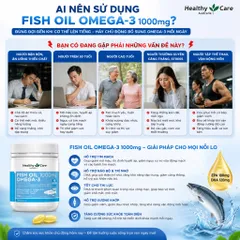 [ Nhập khẩu ] ￼Dầu Cá Bổ Sung Omega 3 Healthy Care Fish Oil 1000mg  - Hỗ Trợ Sáng Mắt, Bổ Não, Tim Mạch của Úc