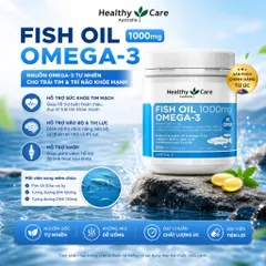 [ Nhập khẩu ] ￼Dầu Cá Bổ Sung Omega 3 Healthy Care Fish Oil 1000mg  - Hỗ Trợ Sáng Mắt, Bổ Não, Tim Mạch của Úc