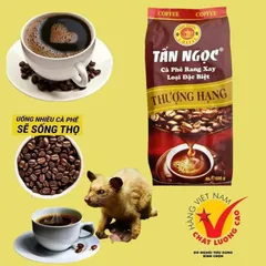 Cà phê Tấn Ngọc thượng hạng moka ban mê thuột Gu mạnh vị đậm (500gr) rang xay pha phin siêu ngon