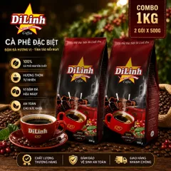 (ComBo 2 Túi) Cà Phê Di Linh mỗi túi 500g, Hương Sánh Đậm Đà, Đắng Thanh Dịu, Mạnh Mẽ Coffee