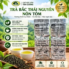 Trà Nõn Tôm Ngon Gói Bạc - 100gr Chè Tân Cương Thái Nguyên - Hương Cám, Ngọt Hậu