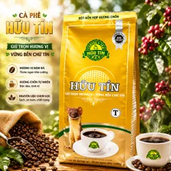 Cà Phê Hữu Tín Gói Vàng 500g - Rang Xay Nguyên Chất, Pha Phin Chuẩn Gu Việt