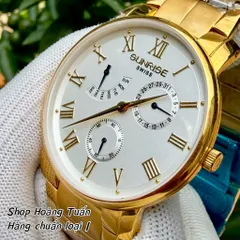 Đồng Hồ Nam S.R 5 kim phong cách sang ngầu lịch lãm . Kính sapphire chống trầy . Máy pin chuẩn Nhật . Chống nước tốt