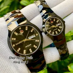 Đồng Hồ cặp đôi R.D Nam Nữ . Vỏ đá ceramic . Kính khía sao sapphire chống trầy . Chống nước tốt
