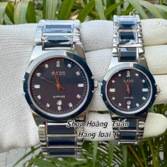 Đồng Hồ cặp đôi Nam Nữ R.D . Vỏ thép bọc đá Ceramic cực sang . Kính sapphire chống trầy . Máy pin Nhật . Chống nước tốt