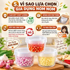 Hộp Nhựa Đựng Tỏi Hành Có Rá Lọc Ráo Nước Bảo Quản Tủ Lạnh Khóa Mùi - NOM NOM KITCHEN