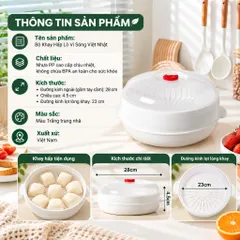Bộ Khay Hấp Lò Vi Sóng An Toàn Việt Nhật Cao Cấp - NOM NOM KITCHEN