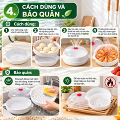 Bộ Khay Hấp Lò Vi Sóng An Toàn Việt Nhật Cao Cấp - NOM NOM KITCHEN