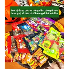 (Hoả tốc) Kẹo dẻo Halloween hãng Trolli, kẹo trái cây chip chip túi bí ngô 237g