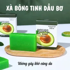 Xà bông tinh dầu quả bơ dưỡng ẩm, chống viêm, chống lão hóa, không khô da SIMISI hộp 90g