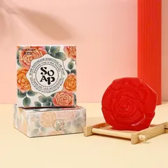 Xà bông tinh dầu hoa hồng sạch sâu, dưỡng ẩm, thơm hương hoa hồng SIMISI 90G