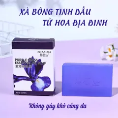 Xà bông tắm tinh dầu tử hoa địa đinh giảm mụn, chống viêm, kháng khuẩn, không khô da SIMISI hộp 90g