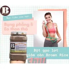 BỘT GẠO LỨT giảm cân BROWN RICE rang tay (hũ 800gr)