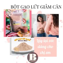 Bột gạo lứt Brown rice 800gr rang tay thực dưỡng