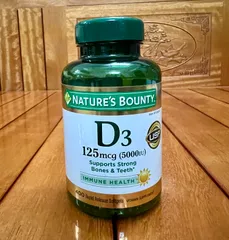 VITAMIN D3 Hãng Nature's Bounty 125mcg {5000IU} Loại 400 viên Hỗ Trợ Châc RăngXương Hàng Xách Tay Của Mỹ