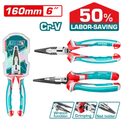 KỀM MŨI NHỌN MỎ DÀI TOTAL THT221608S 160MM/6in – THÉP CR-V, TIẾT KIỆM 50% SỨC