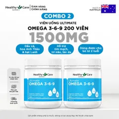 [ Nhập khẩu] ￼Viên Uống Hỗ Trợ Tim Mạch, Huyết Áp Healthy Care Omega 3 6 9 Ultimate 200 Viên