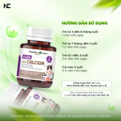 [ Nhập khẩu ] Viên uống canxi Milk calciumHealthy Care Bổ Sung Canxi Cho Trẻ Trên 4 Tháng Tuổi Milk Calcium 60 Viên
