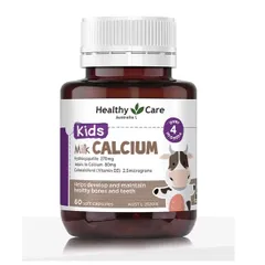 [ Nhập khẩu ] Viên uống canxi Milk calciumHealthy Care Bổ Sung Canxi Cho Trẻ Trên 4 Tháng Tuổi Milk Calcium 60 Viên