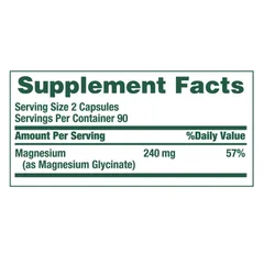 Magie Glycinate 240mg Nature's Bounty - Hỗ trợ sức khỏe tim mạch cho giấc ngủ sâu giảm stress sản xuất Mỹ