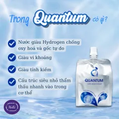 Nước Uống Hydrogen QUANTUM/ bù nước bù khoáng/ thùng 10 túi x 350ml