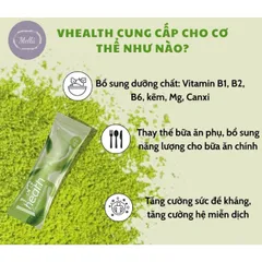 Ngũ cốc dinh dưỡng Vhealth hương trà xanh/ tăng sức đề kháng, hỗ trợ cung cấp dinh dưỡng/ 1 hộp 20 gói