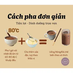 Ngũ cốc dinh dưỡng Vhealth hương socola/ hỗ trợ cung cấp dinh dưỡng cho cơ thể/ 1 hộp 20 gói