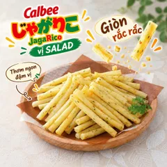 [SẢN PHẨM MỚI] Calbee Snack Khoai tây Que Jagarico vị Salad 55g - Snack Ăn vặt Nhật Bản