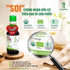 Nước tương không đậu nành - nước tương hữu cơ ít muối từ mật hoa dừa Sokfarm 200ml