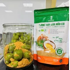Túi 300g Đường hoa dừa Sokfarm - đường không tinh luyện từ mật hoa dừa