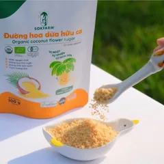 Đường hoa dừa hữu cơ Sokfarm 100g - Đường ăn dặm cho bé.