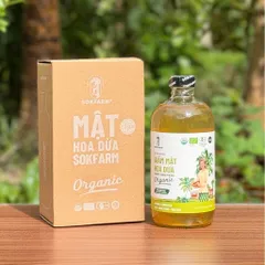 Giấm mật hoa dừa hữu cơ Sokfarm 500ml.