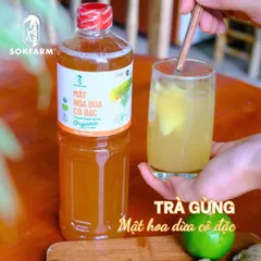 Combo 2 sản phẩm gia vị mật hoa dừa Sokfarm (Mật cô đặc 685g + Giấm 500ml).