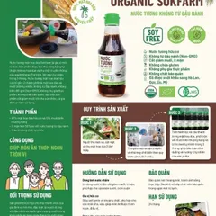 Nước tương không đậu nành - nước tương hữu cơ ít muối từ mật hoa dừa Sokfarml 500ml