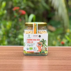 Đường hoa dừa hữu cơ Sokfarm hạt to hũ 150g.