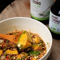 Nước tương mật hoa dừa hữu cơ Sokfarm - Nước tương không đậu nành.