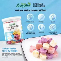 Sữa Chua Sấy Thăng Hoa Ít Đường, Mix 05 Vị, Hũ 90g - Your Superfood