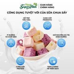 Sữa Chua Sấy Thăng Hoa Ít Đường, Mix 05 Vị, Hũ 90g - Your Superfood