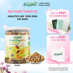 (MỚI) Hạt Dinh Dưỡng Healthy Mix Xoài Dừa, Hạnh Nhân, Điều, Dẻ Cười, Xoài Sấy, Dừa Sấy, Nho Khô Từ Your Superfood