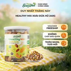 (MỚI) Hạt Dinh Dưỡng Healthy Mix Xoài Dừa, Hạnh Nhân, Điều, Dẻ Cười, Xoài Sấy, Dừa Sấy, Nho Khô Từ Your Superfood