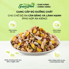 (MỚI) Hạt Dinh Dưỡng Healthy Mix Xoài Dừa, Hạnh Nhân, Điều, Dẻ Cười, Xoài Sấy, Dừa Sấy, Nho Khô Từ Your Superfood