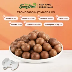 Macca Úc Thượng Hạng, Nứt vỏ, Túi 500g - Your Superfood