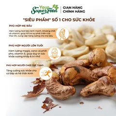 Hạt Điều Rang Củi Loại A+ Thượng Hạng, Nhân, Túi 500g - Your Superfood