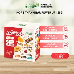 (MỚI) Hộp 5 Thanh Năng Lượng Power Up Bar, Không Đường, 34% Đạm Từ Your Superfood
