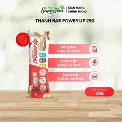 (MỚI) Hộp 5 Thanh Năng Lượng Power Up Bar, Không Đường, 34% Đạm Từ Your Superfood