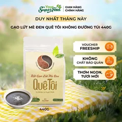 Gạo Lứt Mè Đen Quê Tôi, Có đường và Không đường, Túi 440g - Your Superfood