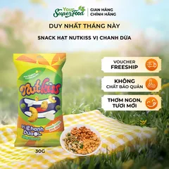 Snack Nutkiss Your Superfood – Combo Vị Chanh Dừa, Tokbokki, Phô Mai 30g, Bánh Ăn Vặt Cho Bé