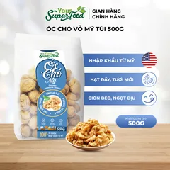 Óc Chó Mỹ Thơm Béo, Nguyên Quả, Túi 500g - Your Superfood