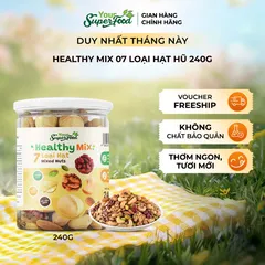 (MỚI) Hạt Dinh Dưỡng Healthy Mix Your Superfood Mix Nuts 7 Loại Hạt, Macca, Hạnh Nhân, Óc Chó Vàng, Óc Chó Đỏ, Điều, Bí Xanh, Dẻ Cười