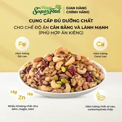 (MỚI) Hạt Dinh Dưỡng Healthy Mix Your Superfood Mix Nuts 7 Loại Hạt, Macca, Hạnh Nhân, Óc Chó Vàng, Óc Chó Đỏ, Điều, Bí Xanh, Dẻ Cười